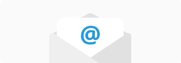 Représentation d’une enveloppe contenant une lettre sur laquelle figure un arobase.